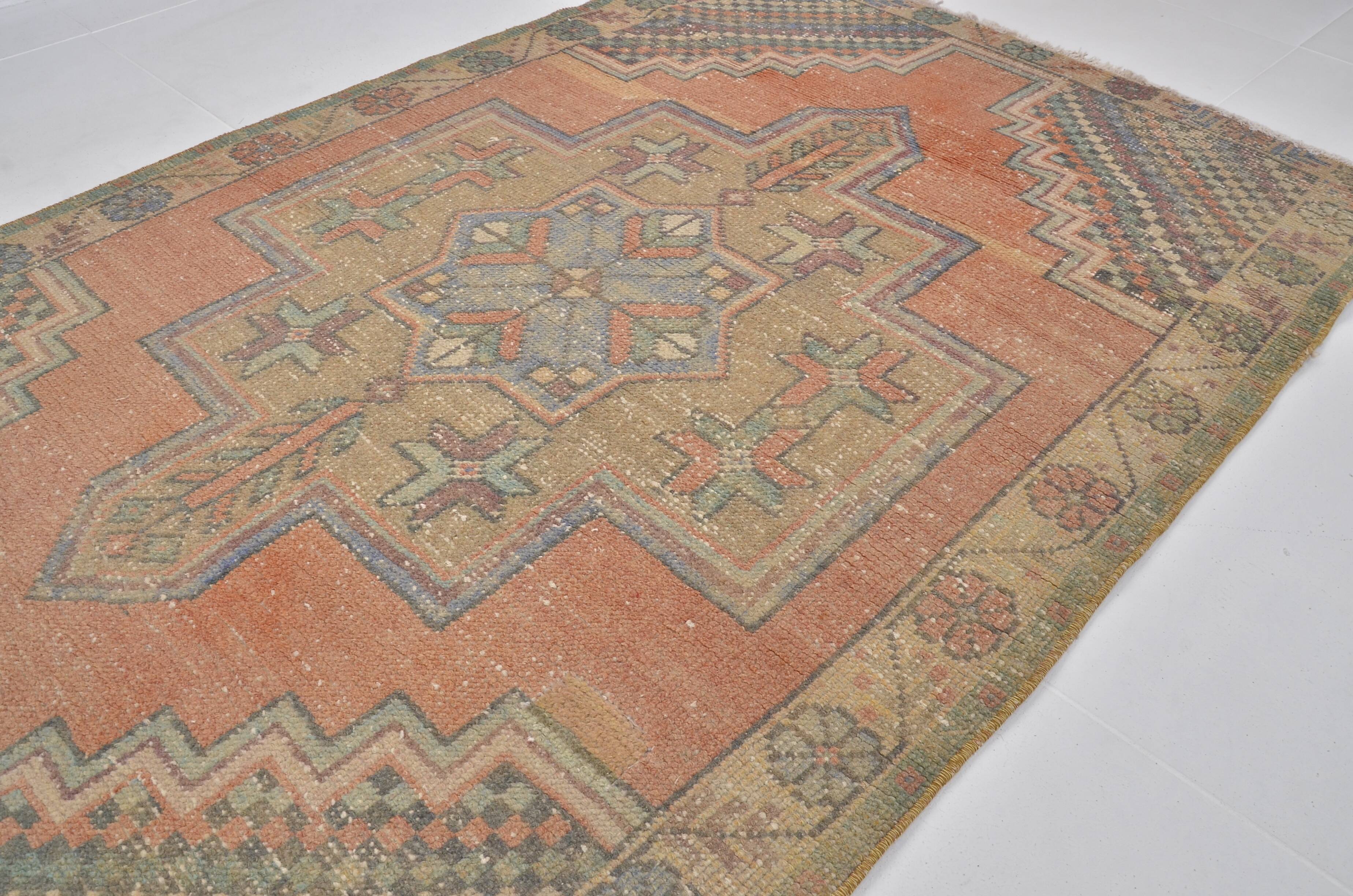 Vintage Handmade Floral Rug sku 2405