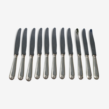 11 Christofle table knives model coquille vendôme