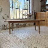 Table de ferme en pin et chêne