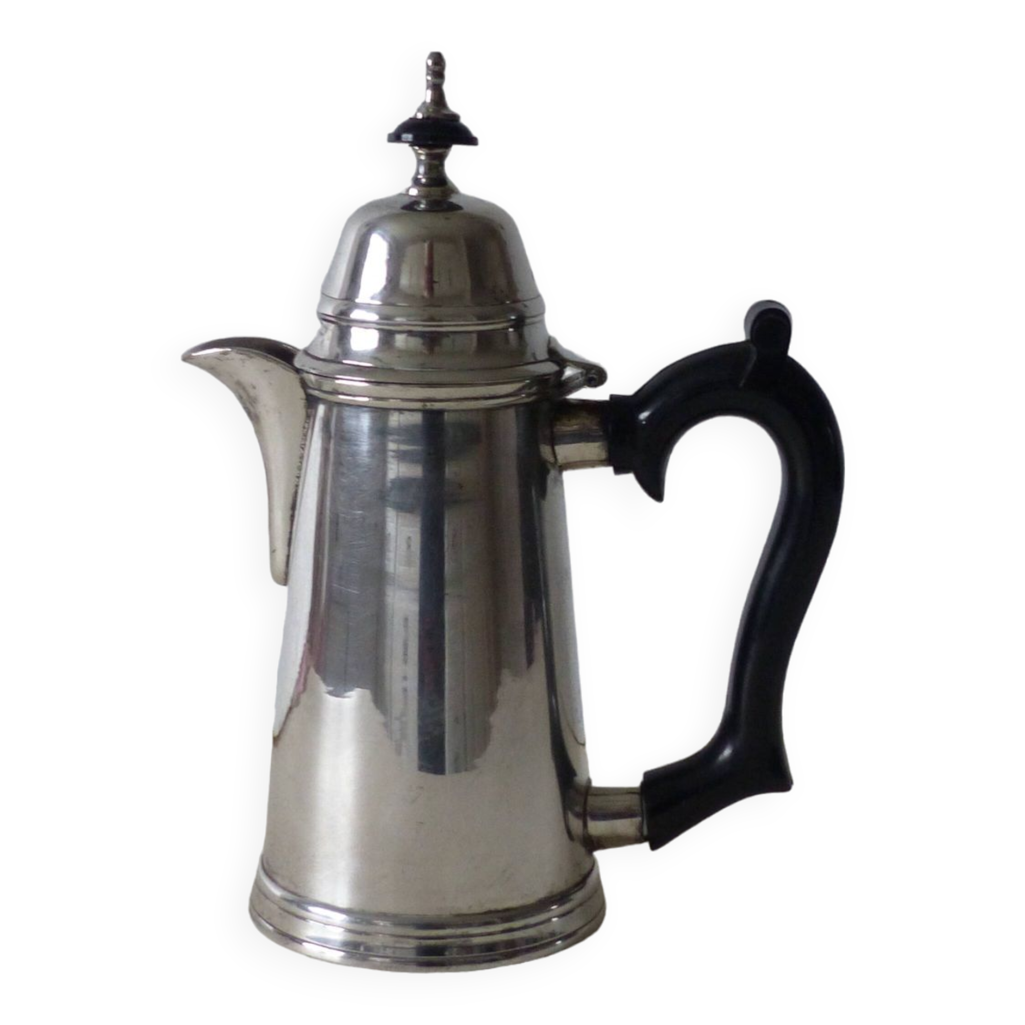 Silver-plated metal teapot