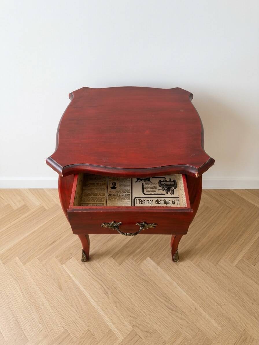 Vintage chest of drawers + bedside table