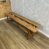 Pair of solid wood farm benches