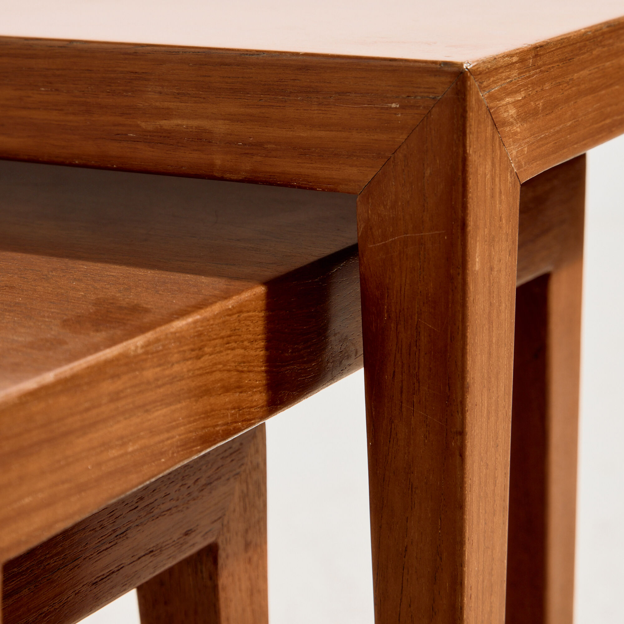 Tables gigognes modèle 163 en teck par Severin Hansen pour Haslev Møbelfabrik, ensemble de 3