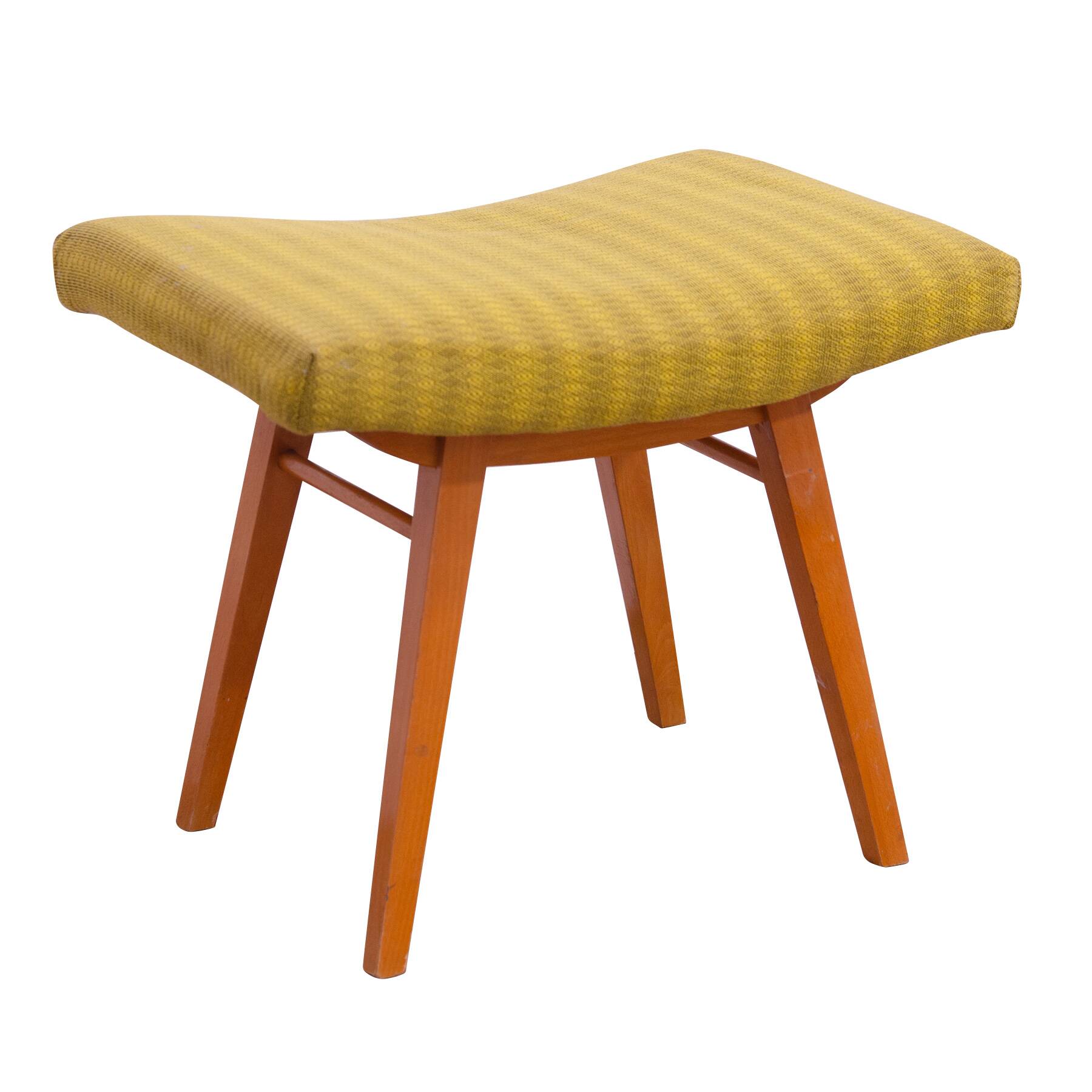 Tabouret vintage, repose-pieds, Západoslovenské nábytkárské závody, 1970