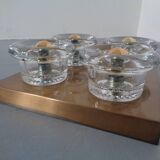 Copper and glass sconce from Cosack, Germany, 1960s.