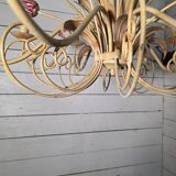 Wrought iron chandelier in Florentine style from the 1970s.