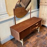 Commode coiffeuse scandinave danoise vintage 1960  2 tiroirs