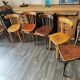 Series of 6 mismatched bistro chairs Mahieu and Luterma