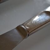 12 couteaux de table manches métal argenté & lames inox 22 cm