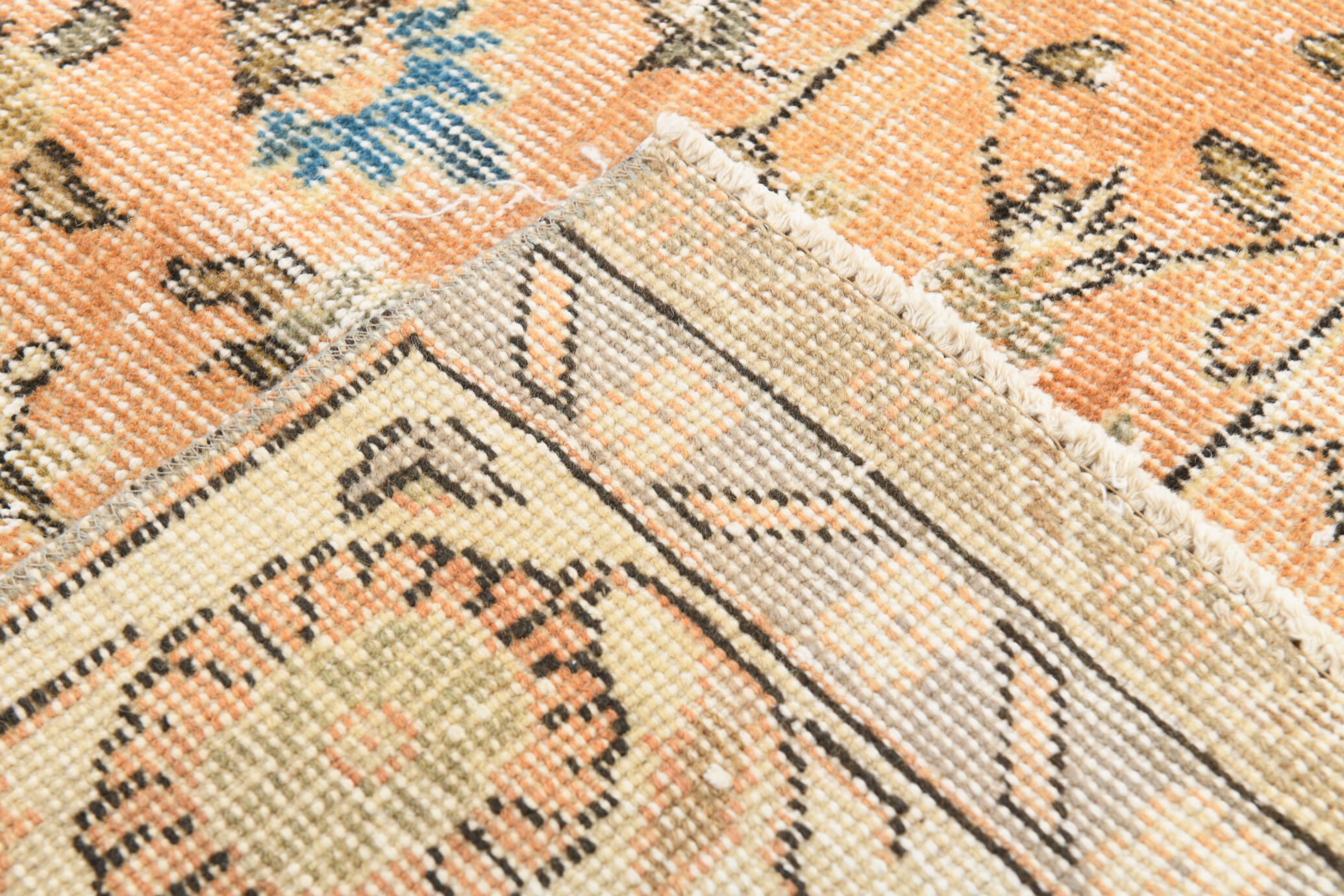 6x10 Pale Orange Floral Turkish Rug, 195x313Cm