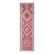 1970s Turkish Oushak Handmade Wool Cotton Pink Runner Rug 95x333