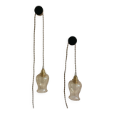 Paire de baladeuses opalines vintage
