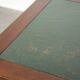 Old wooden English desk from the early 20th century with brass elements