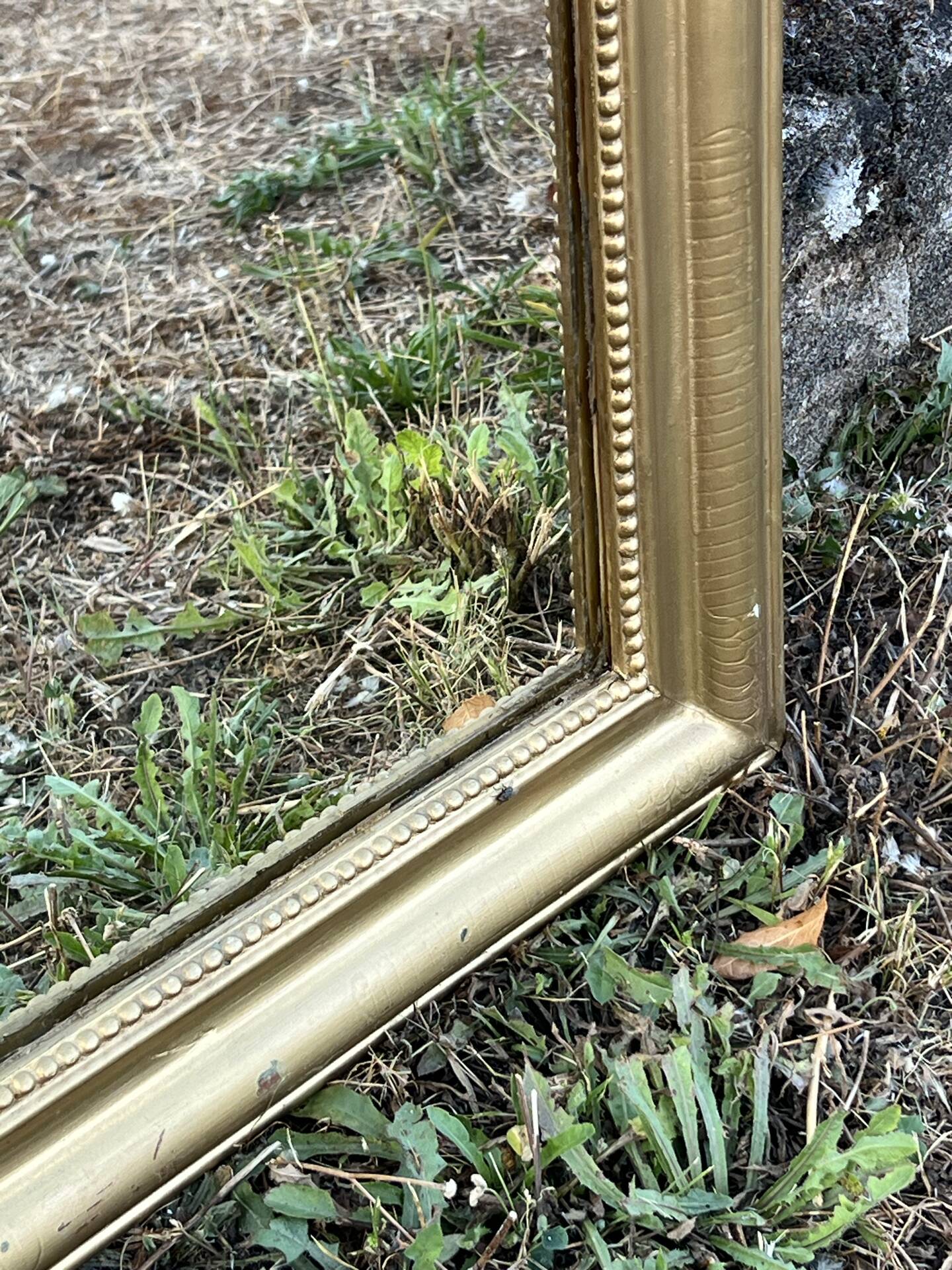 Small Louis-Philippe gilded mirror with mercury glass 48x60cm