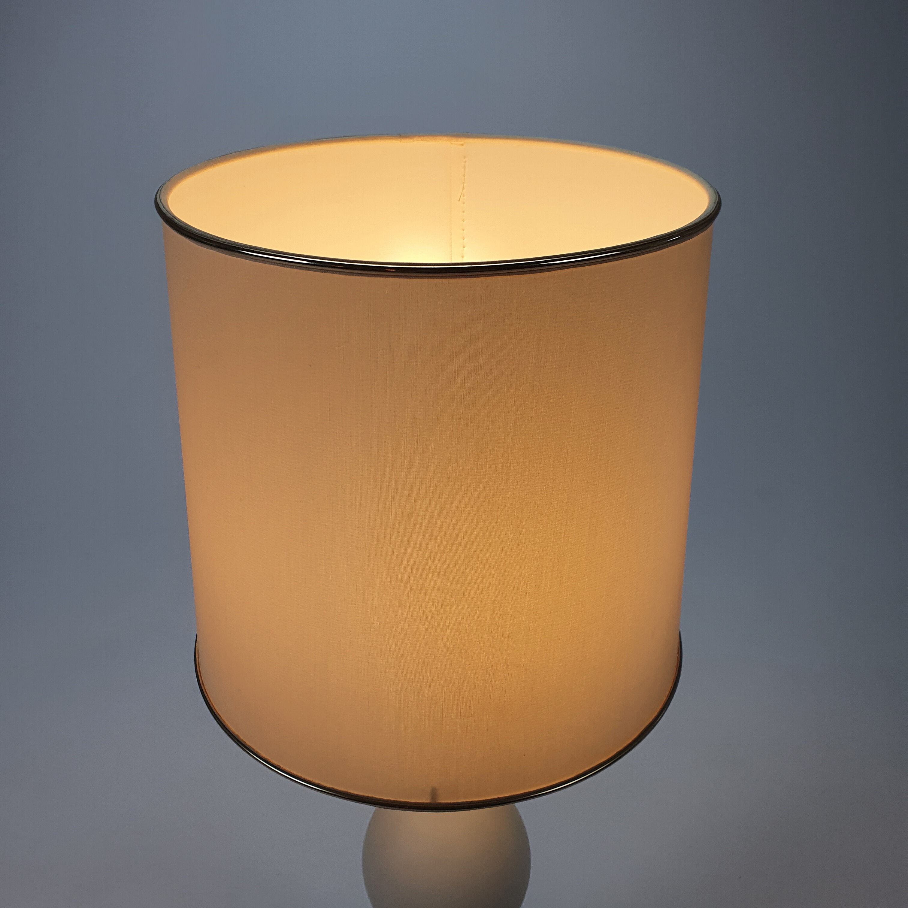 Brass and Opaline Glass Ostrich Egg Table Lamp, 1970