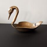 Trinket bowl "swan" in old brass