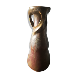 Reflections flambé sandstone vase gold, france 1925/30