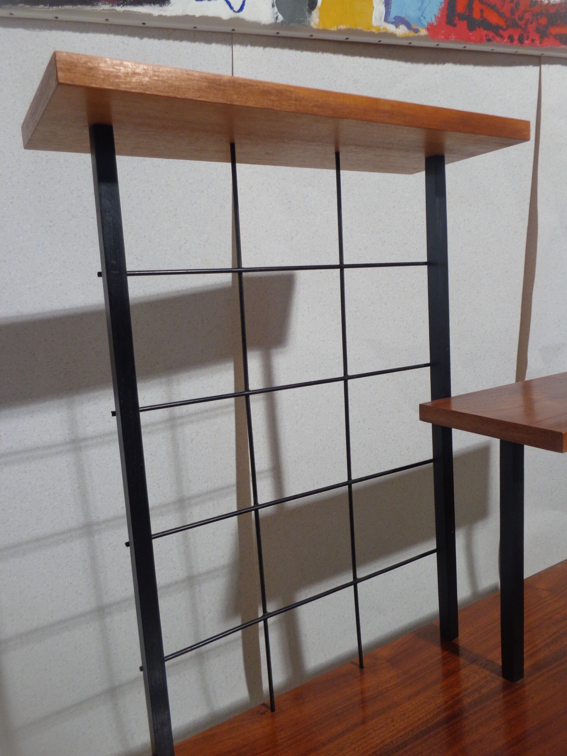 Shelf wood and metal vintage year 60