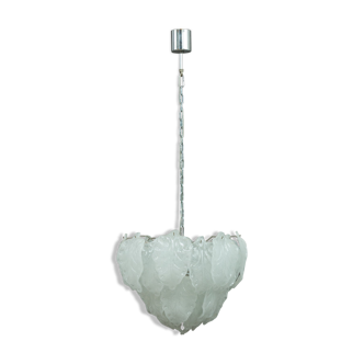 Murano frosted glass Italian chandelier