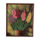 Huile sur panneau bouquet de fleurs vintage