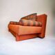 Chairperson / sofa / vintage orange sofa bed for 2 people