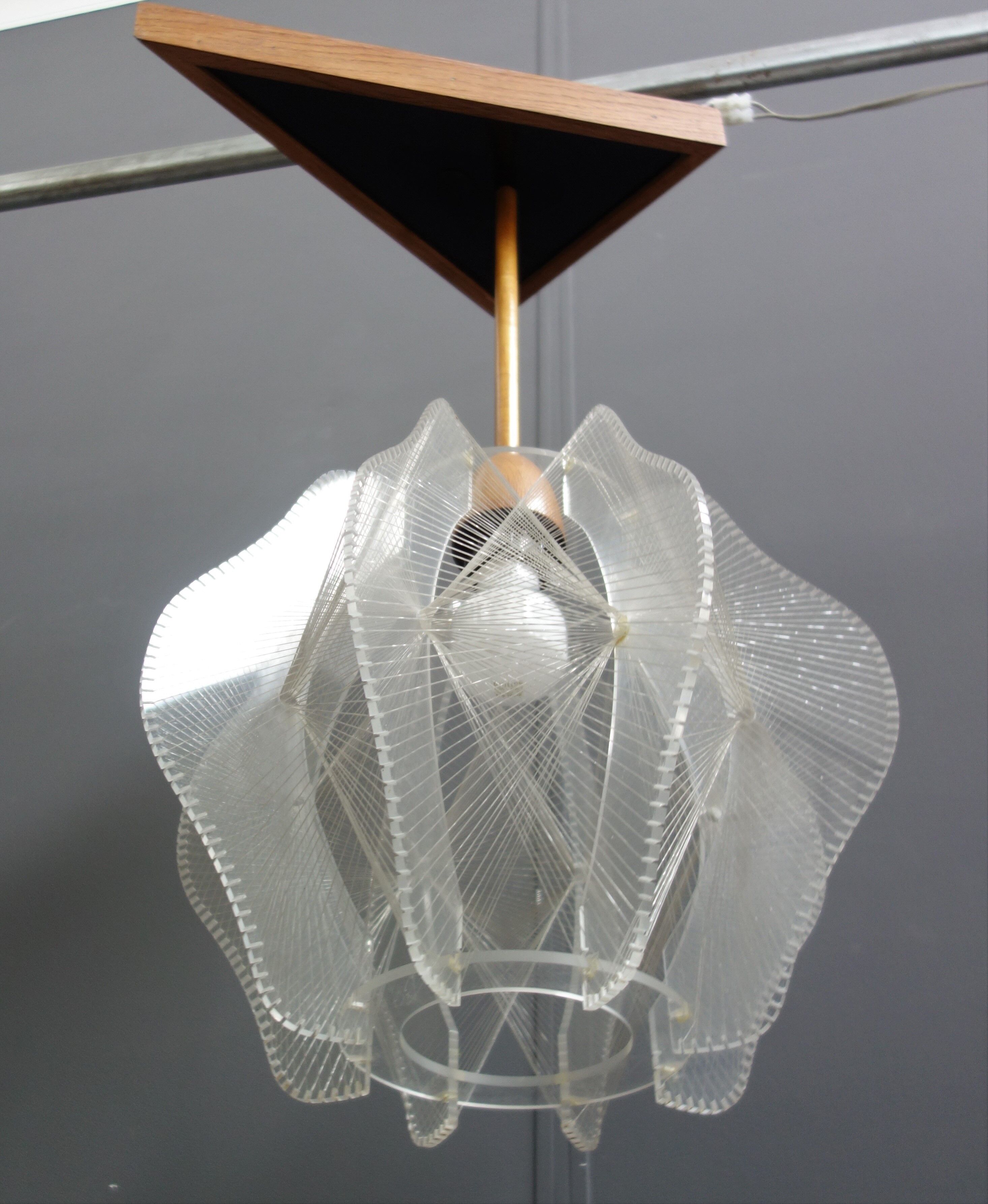 Pendant Lamp by Paul Secon for Sompex Mid Century, space age