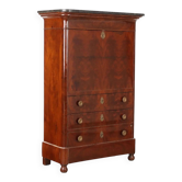Former Charles X secretary in mahogany with 4 drawers, Italy, 19th century.