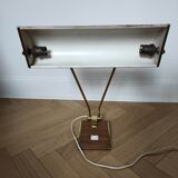 Lampe Jumo art déco, streamline, modèle bois et or