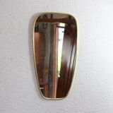 Asymmetrical mirror brass 60x31cm