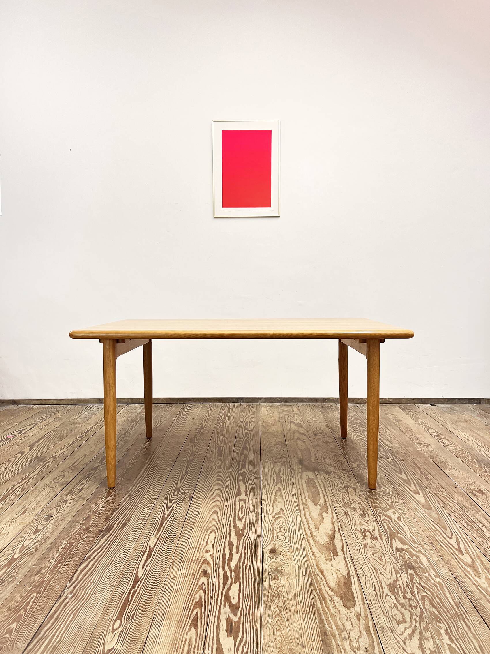 Mid century modern oak wood dining table, Danish Design, 1960s, Denmark