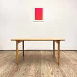 Mid century modern oak wood dining table, Danish Design, 1960s, Denmark