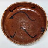 Antique glazed earthenware terrine with black spots, 18th century? 18th century?