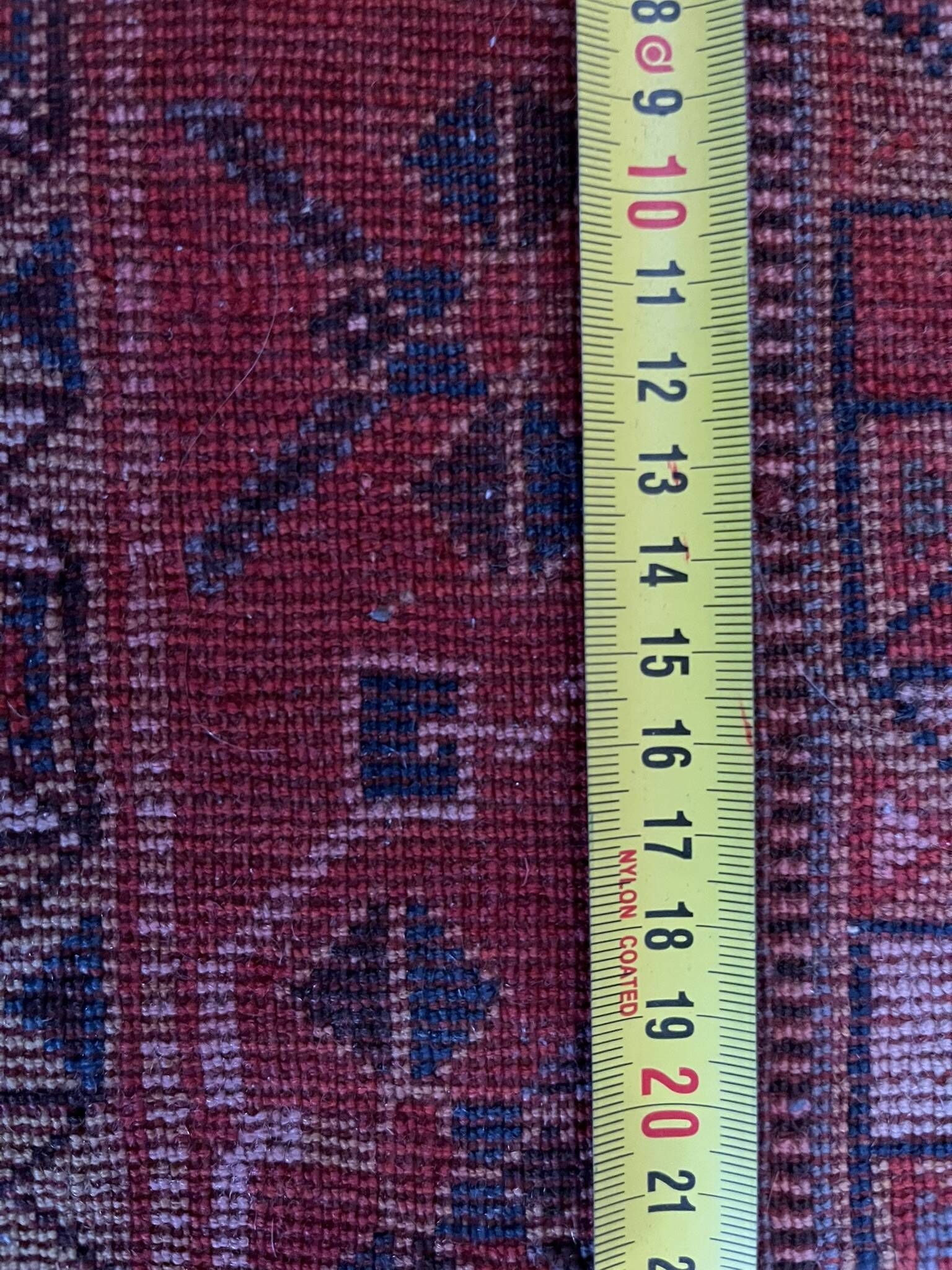 Antique handmade Persian Qashqai nomadic rug – blue background 94x112cm