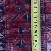 Antique handmade Persian Qashqai nomadic rug – blue background 94x112cm