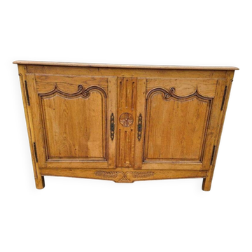 Normandy country sideboard, Louis XVI style, in solid oak, France