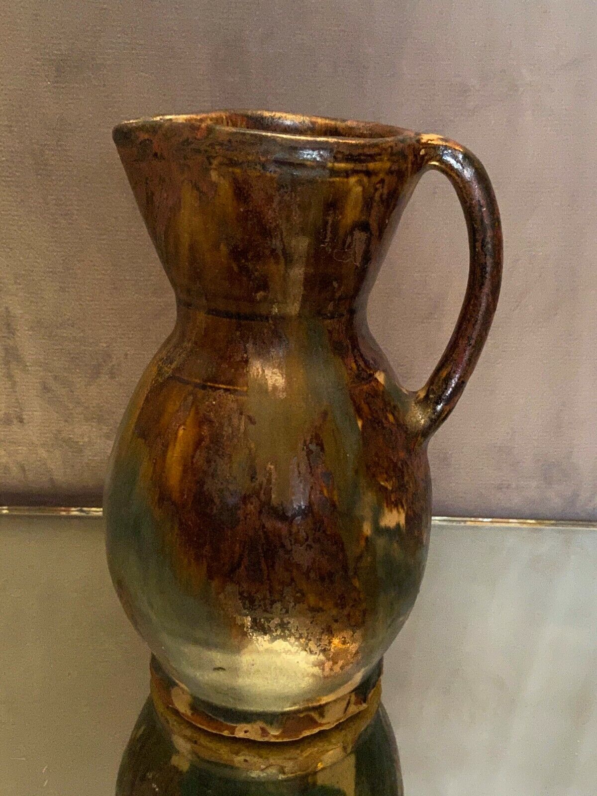 Pitcher in La Borne stoneware signed Lucien Talbot