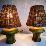 Pair of ceramic lamps
