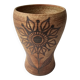 Ceramic vase with floral pattern - signed Fonck & Matéo Vallauris