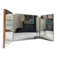Mid-century tabletop triptych dressing mirror
