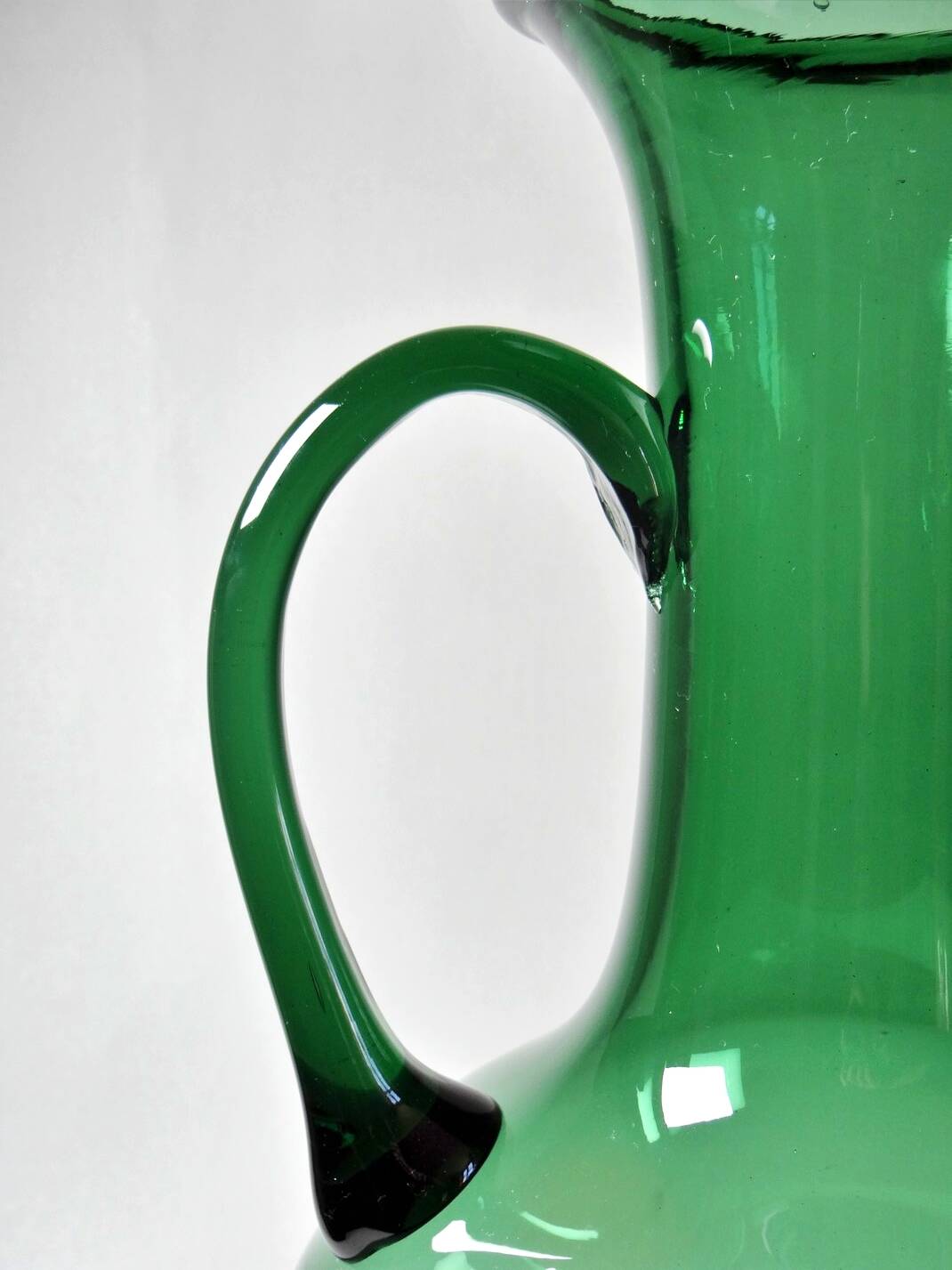 Vintage mouth-blown Etruscan style Empoli amphora vase