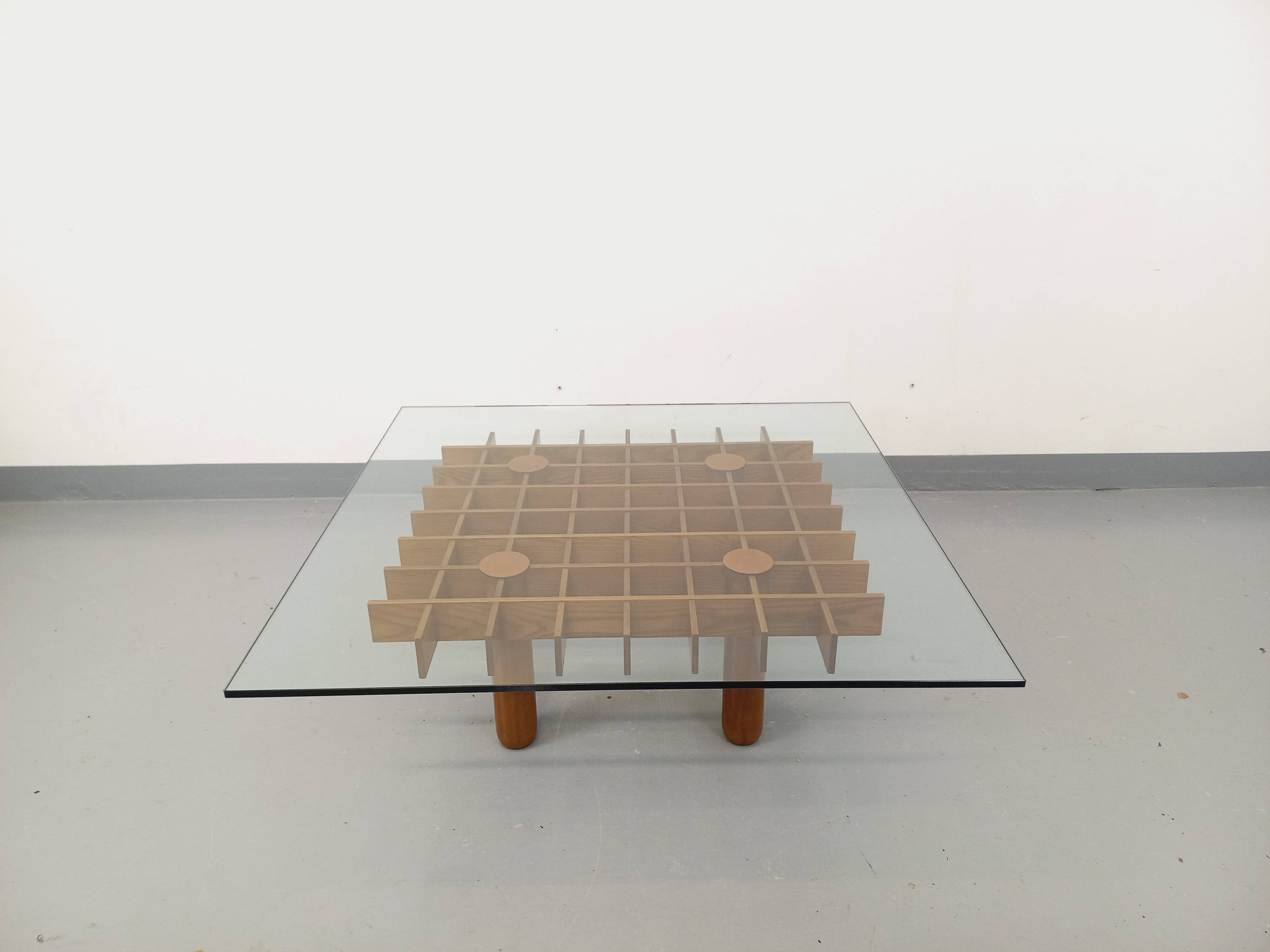 Vintage Italian square coffee table Kyoto by Gianfranco Frattini for Knoll