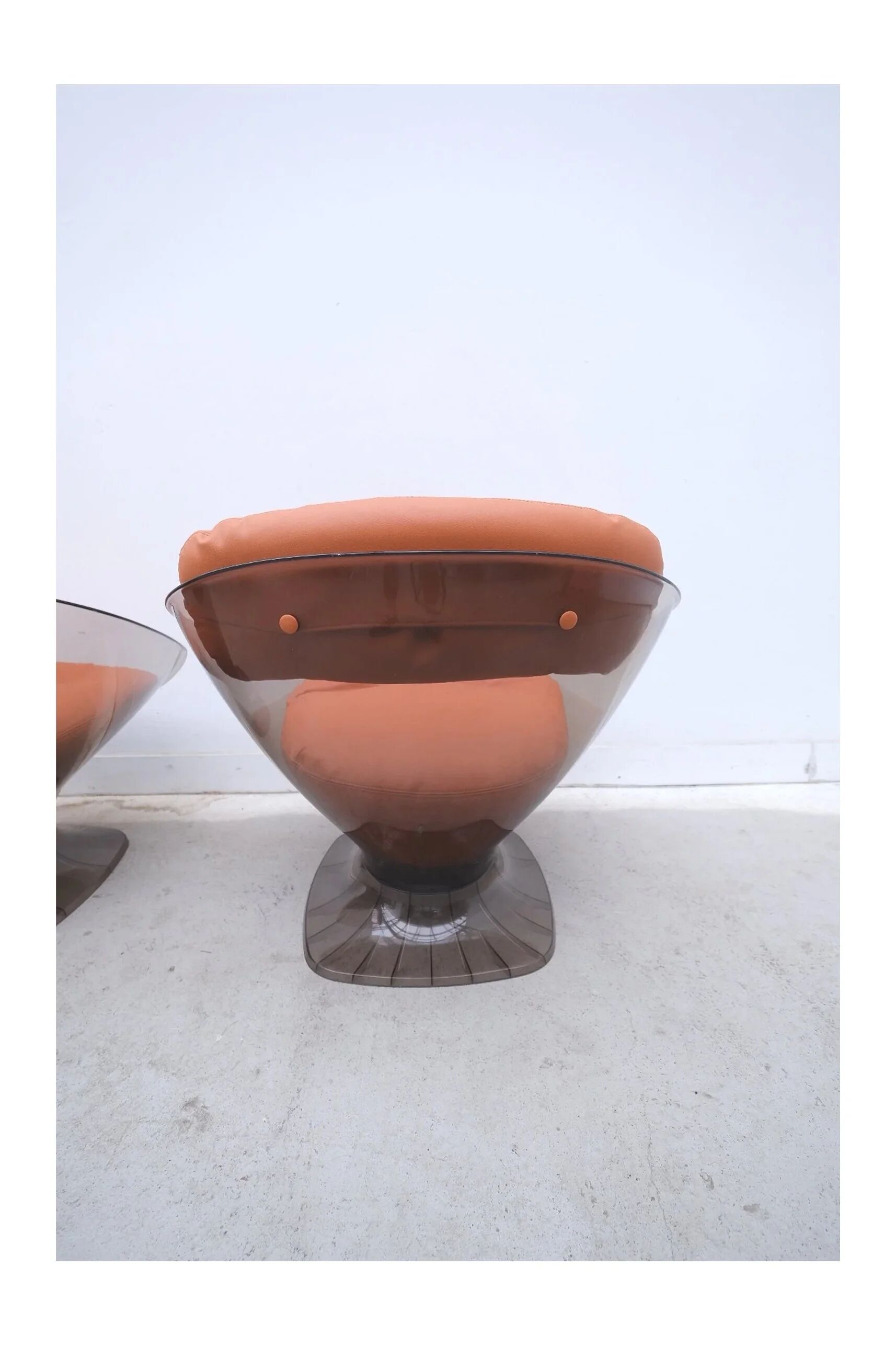 Pair of “Apollo” armchairs by Team TILLBERG for OVERMAN in plexiglass, 1970