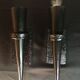 Pair of conical sconces in wrought iron, medieval, electrified in 1960