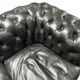 Large and old four-seater leather chesterfield sofa early 20th century l 260 cm