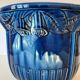Barbotine pot cache by gustave de bryun art nouveau era