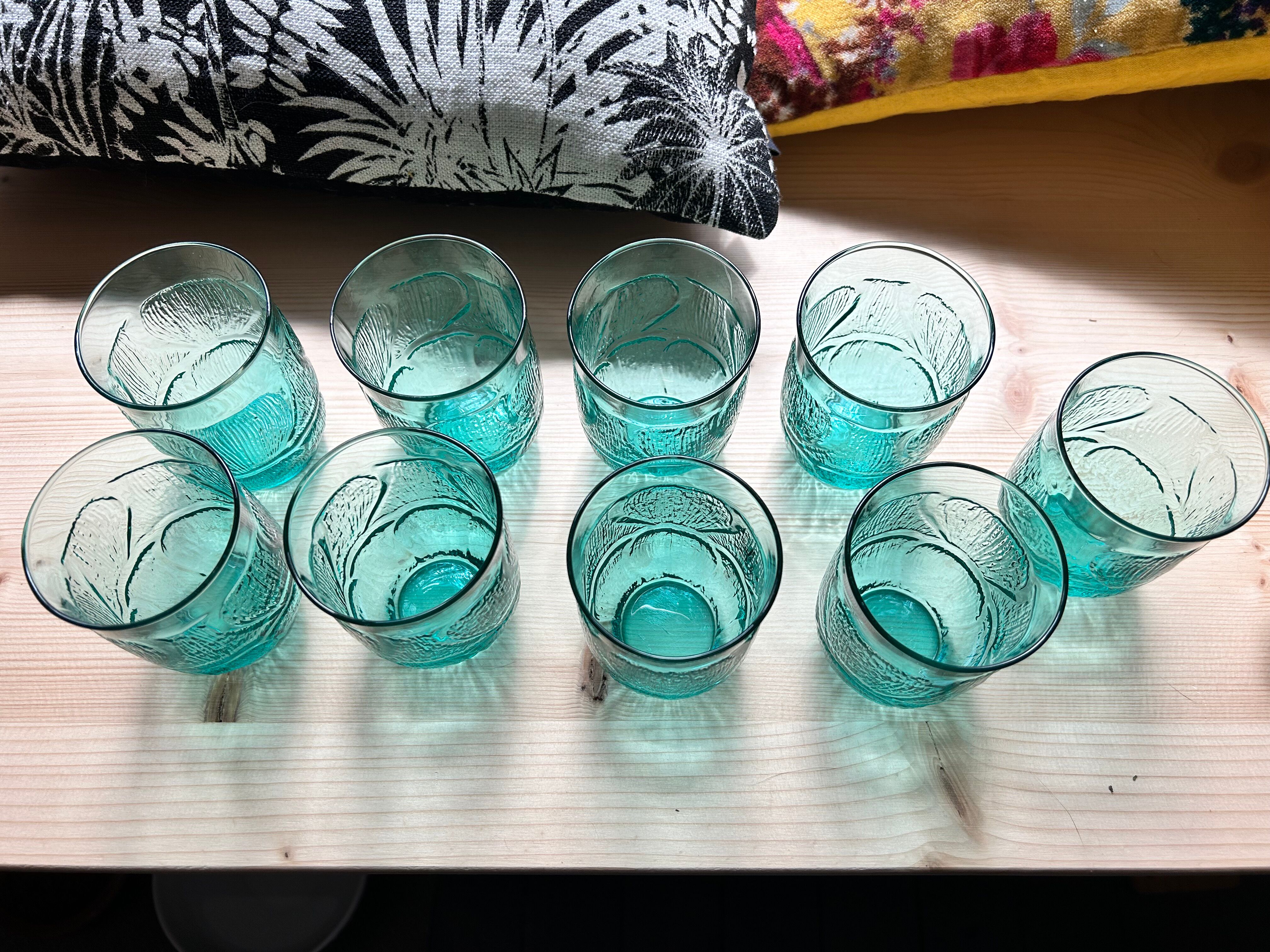 Arcoroc cobalt blue glasses