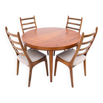 Set of chairs with a table, Danish design, 1960s.
