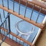 Birdcage with glass trough