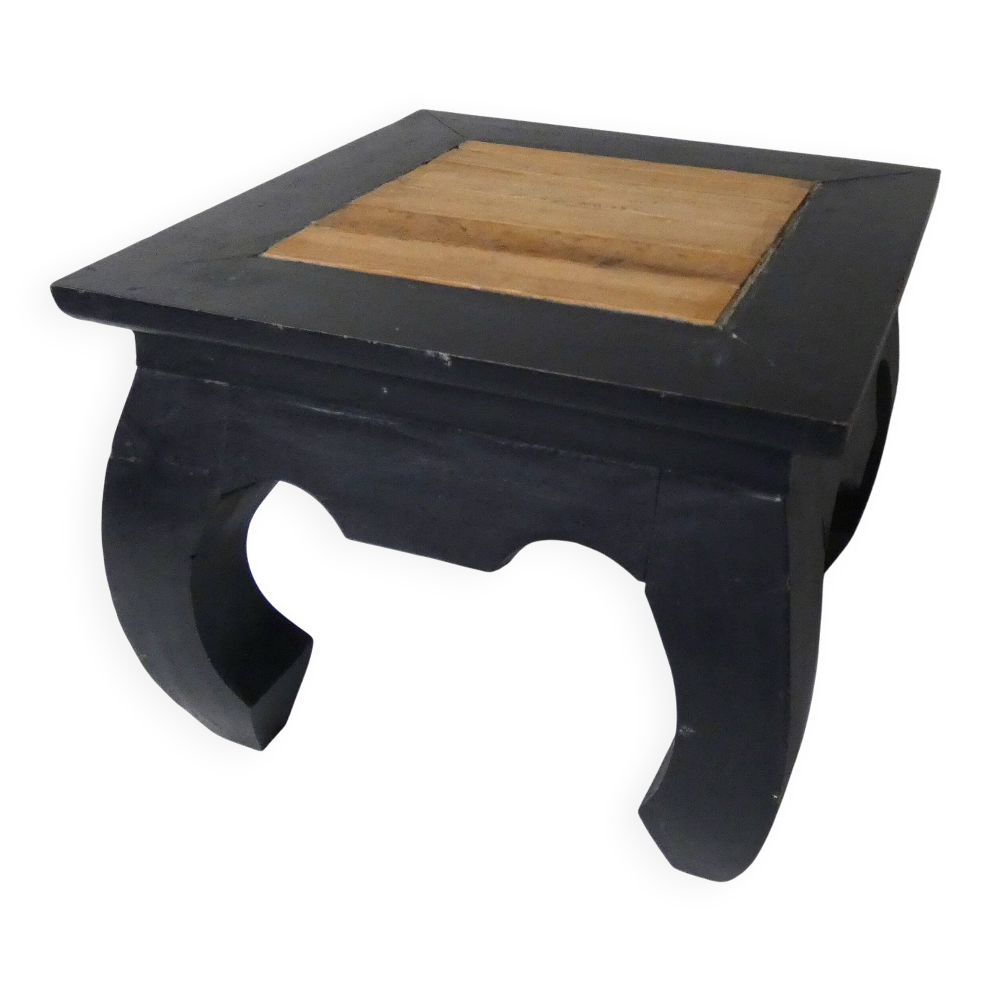 petite table d'appoint porte plante en bois massif