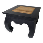 petite table d'appoint porte plante en bois massif